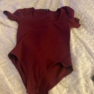 Maroon bodysuit